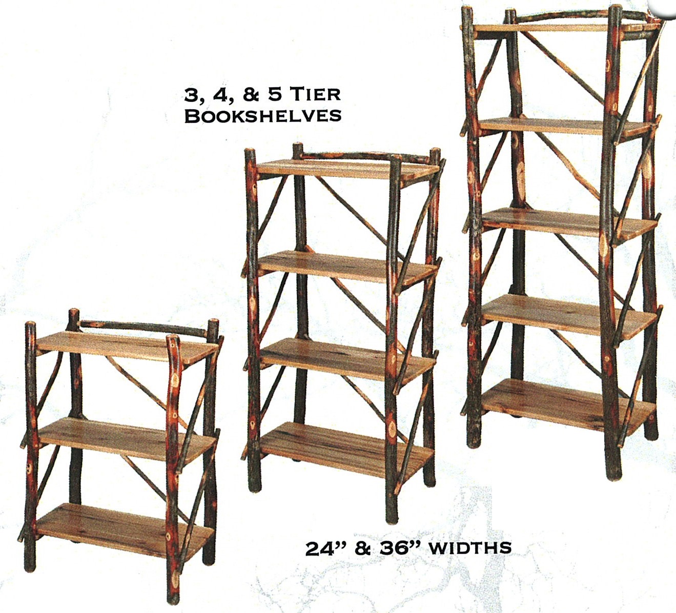 Rustic Hickory shelves